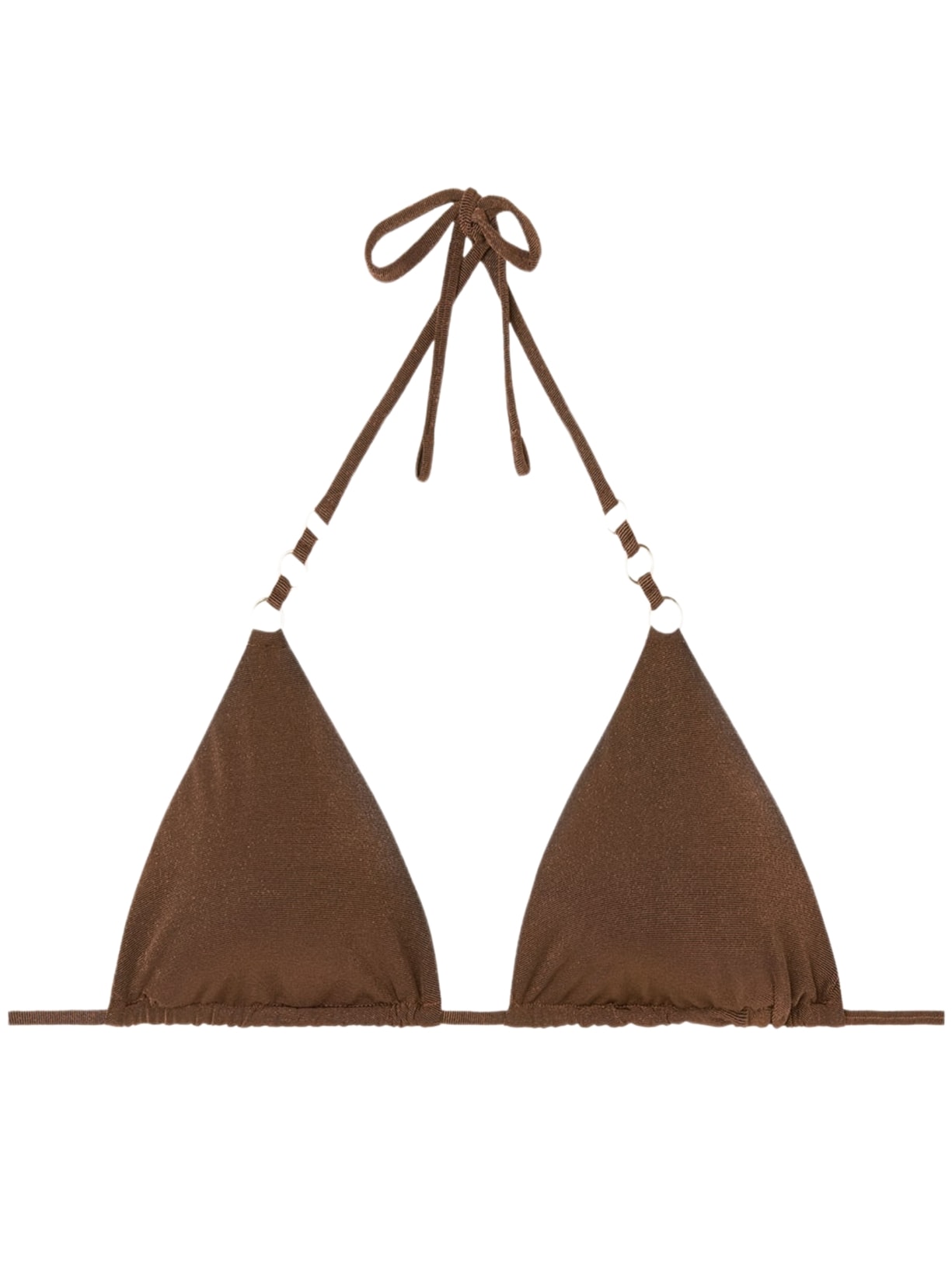 Parte De Cima De Biquíni Cortininha Golden Gleam - Marrom