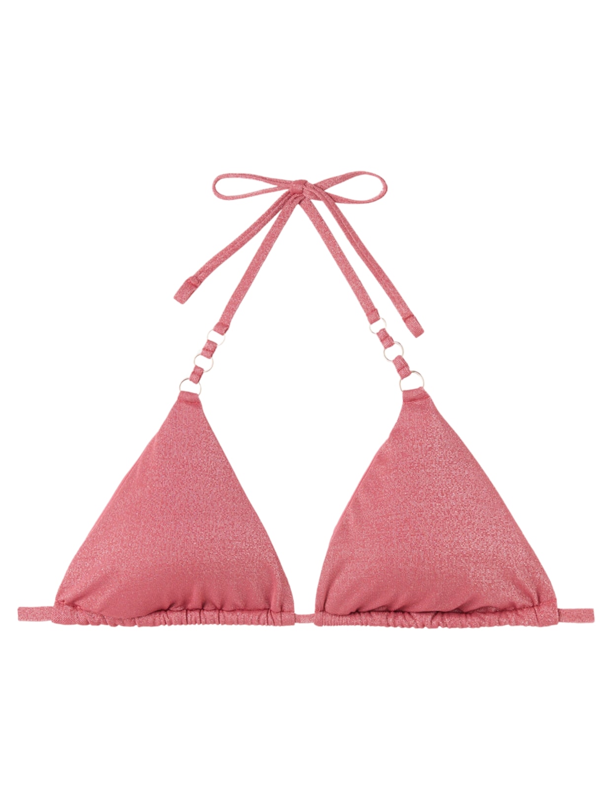 Parte De Cima De Biquíni Cortininha Golden Gleam - Rosa