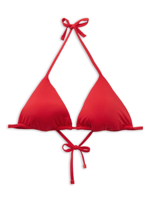Parte De Cima De Biquíni Cortininha Indonésia - Vermelho