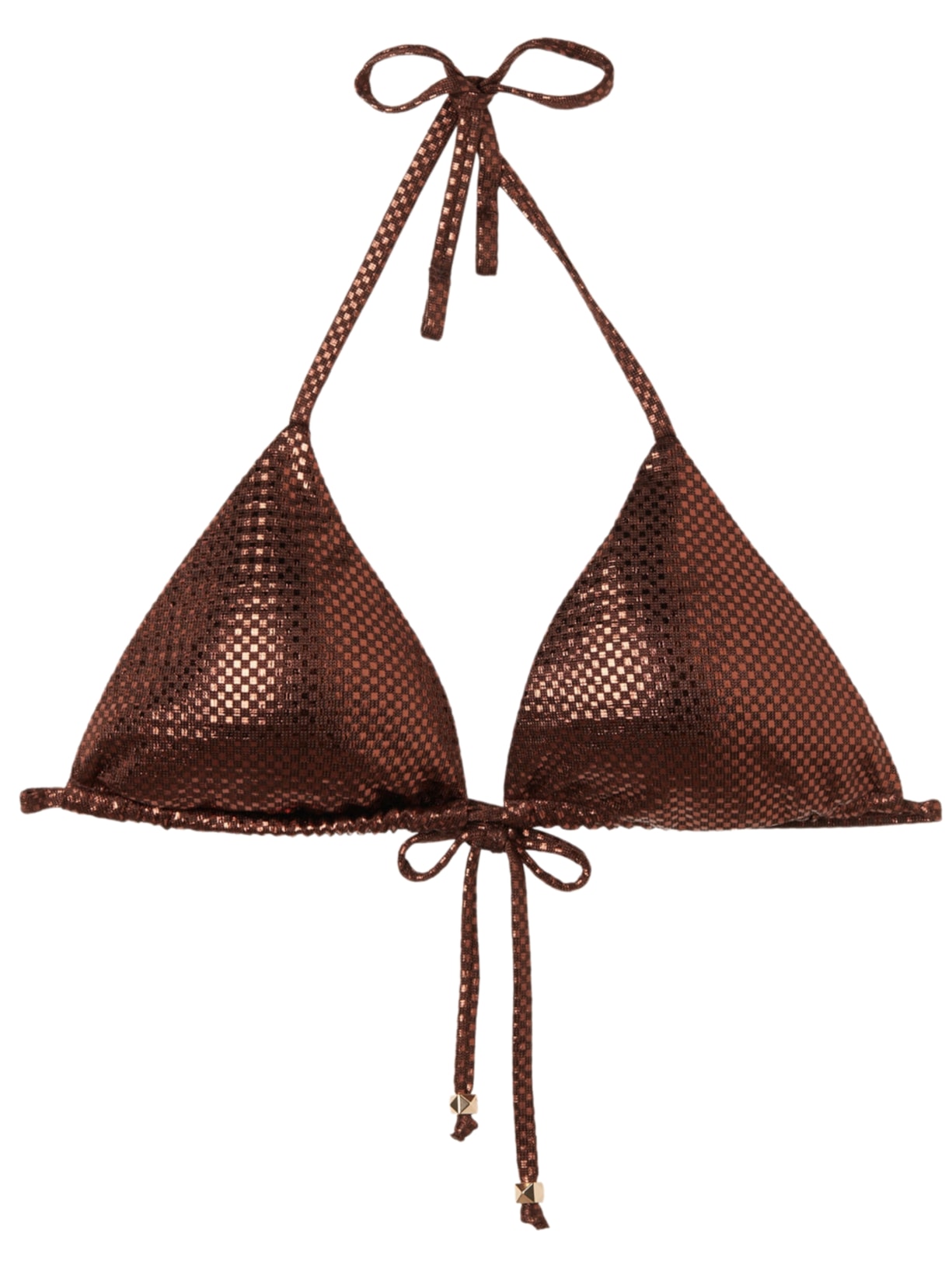 Parte De Cima De Biquíni Cortininha Light Reflections - Marrom
