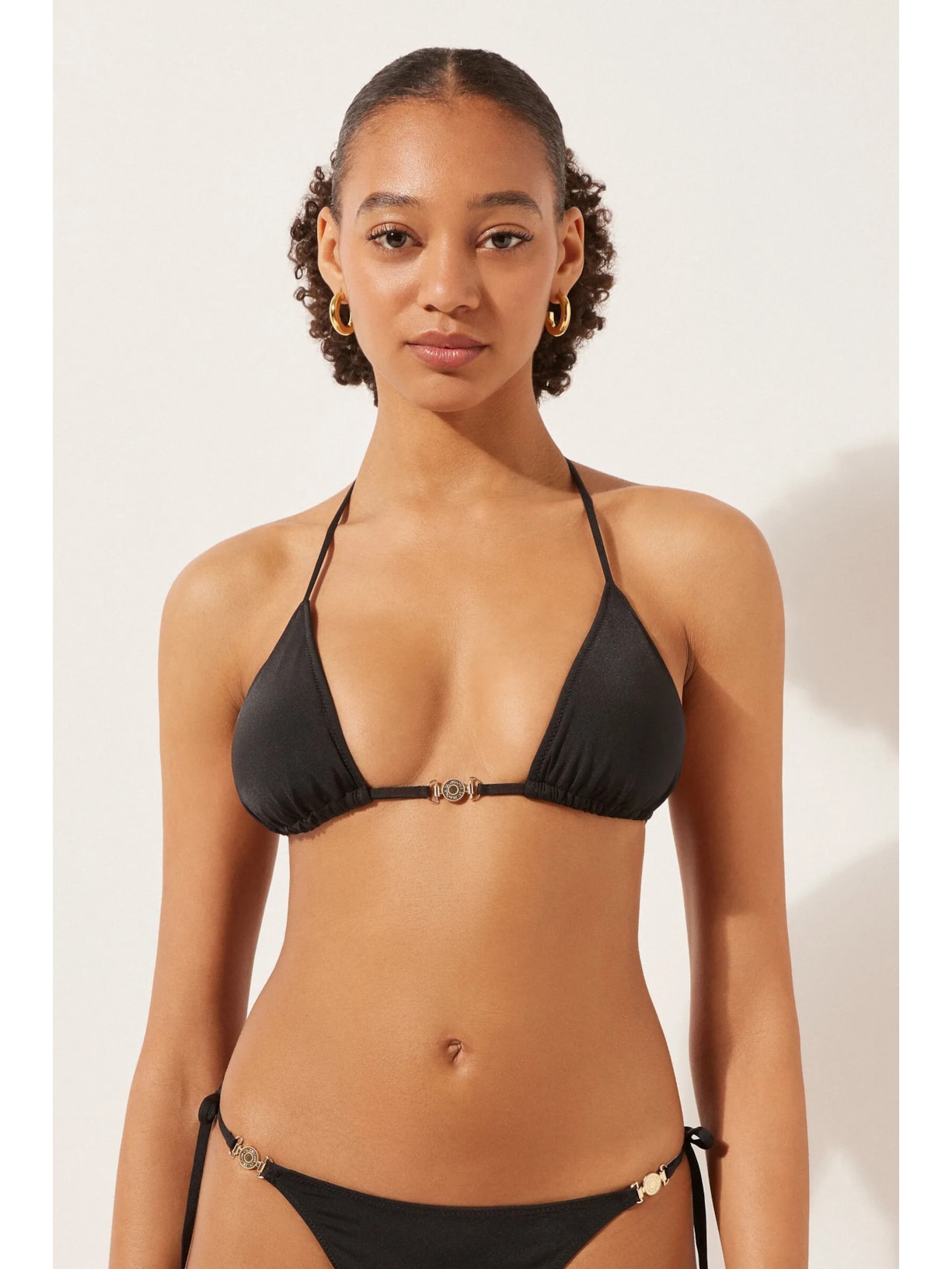 Parte De Cima De Biquíni Cortininha Minimal Fit Preto Calzedonia