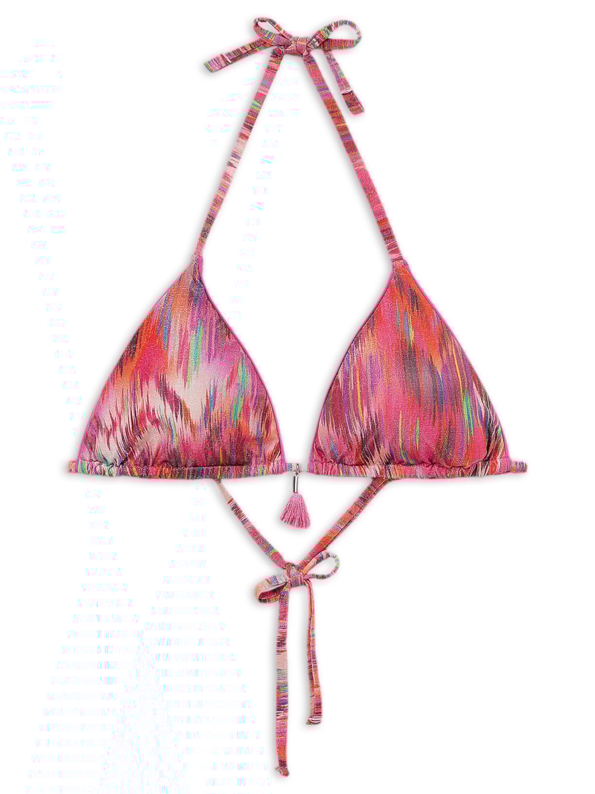 Parte De Cima De Biquíni Cortininha Multicolor Ethnic - Rosa