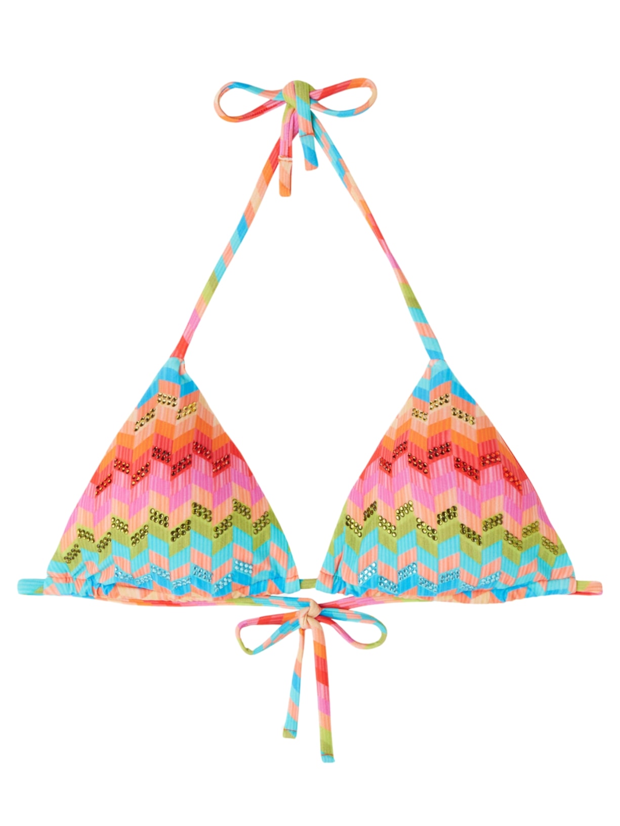 Parte De Cima De Biquíni Cortininha Rainbow Laranja Calzedonia