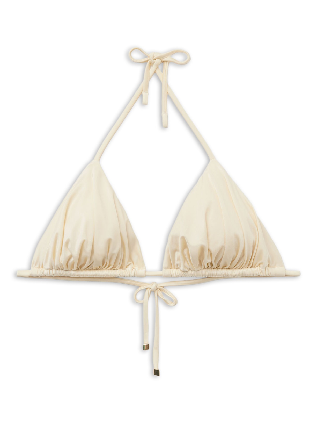 Parte De Cima De Biquíni Cortininha Shiny Satin Off-White Calzedonia