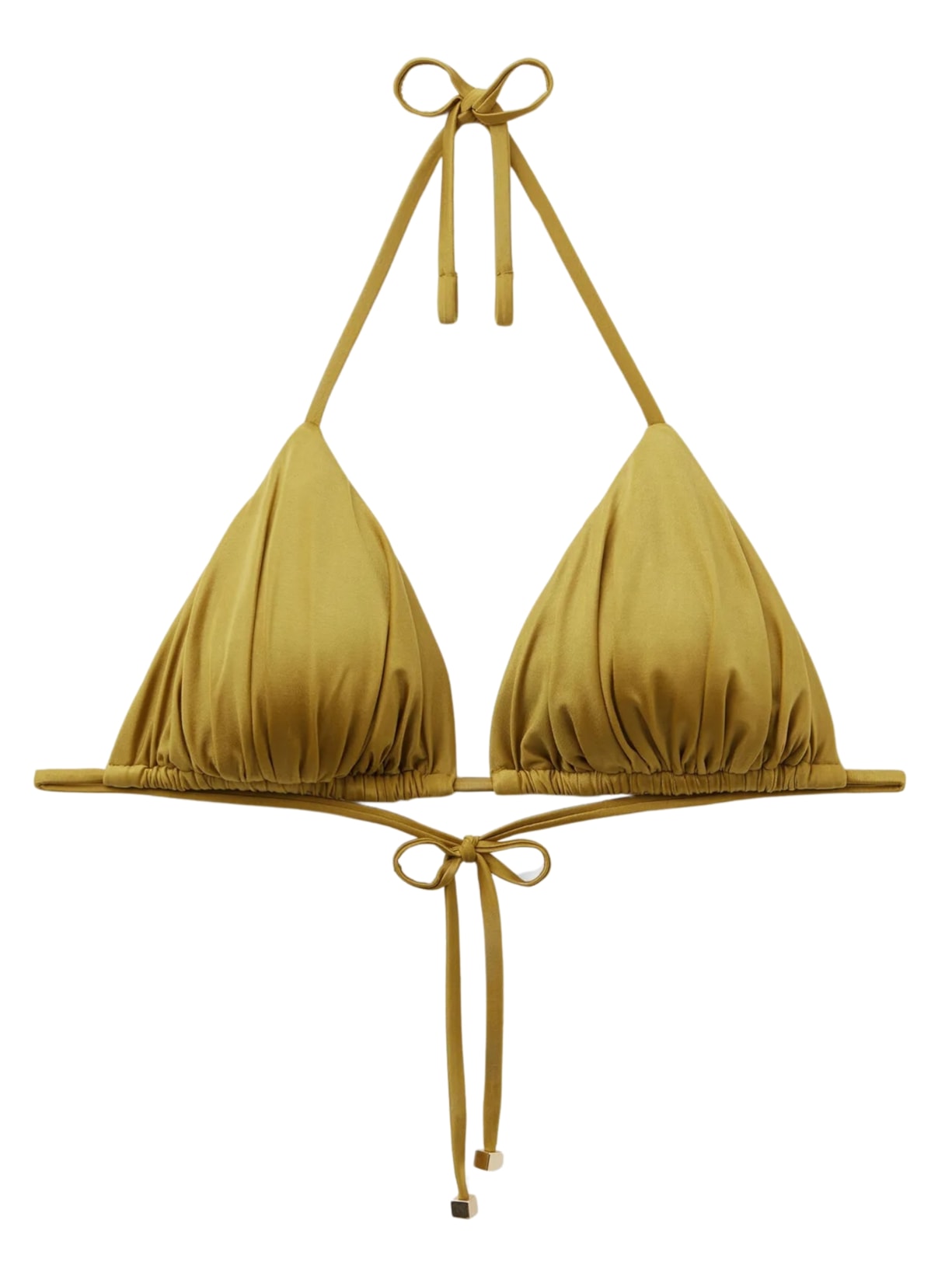 Parte De Cima De Biquíni Cortininha Shiny Satin Verde Calzedonia