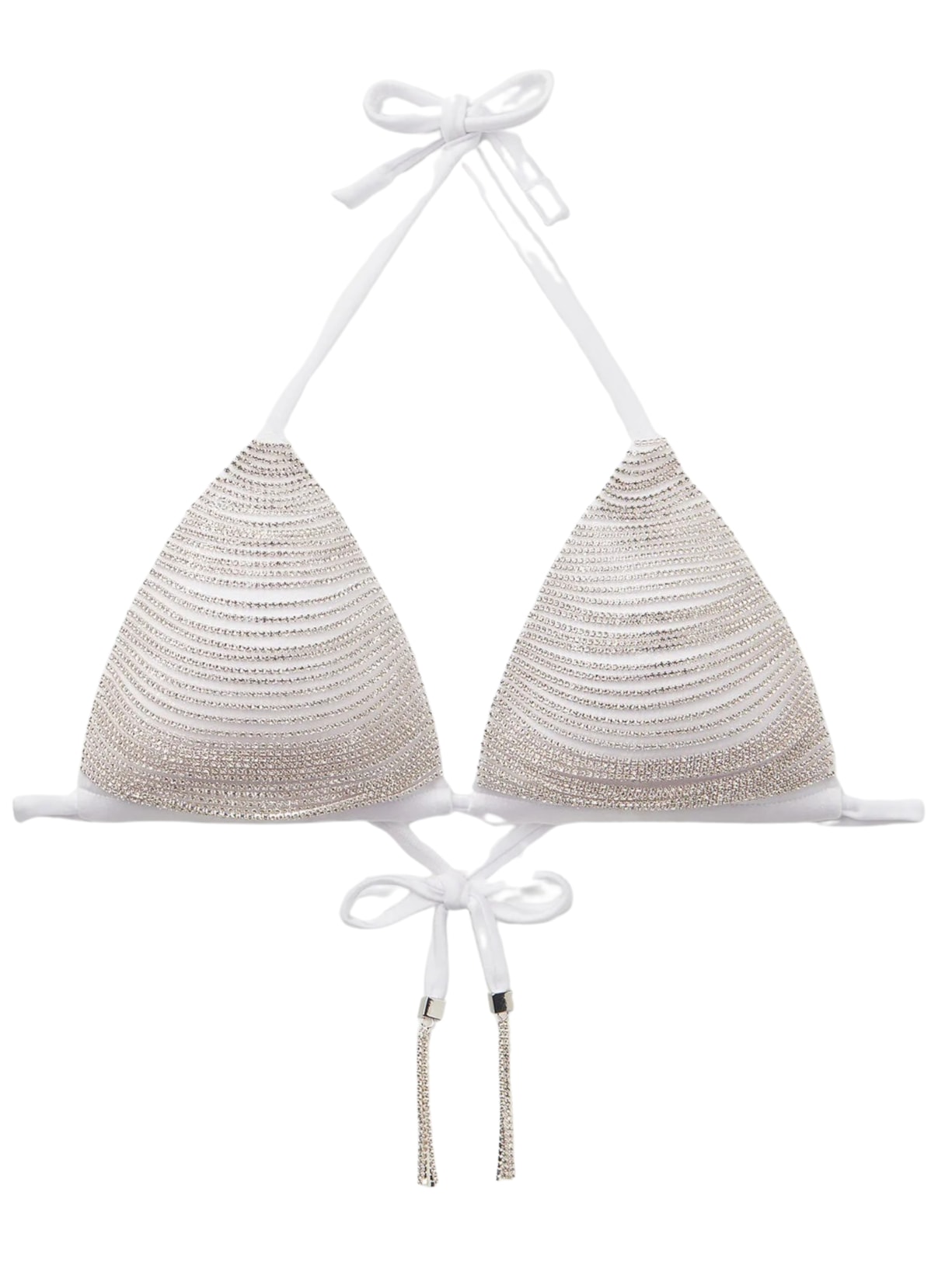 Parte De Cima De Biquíni Cortininha Silver Sparkle Branco Calzedonia