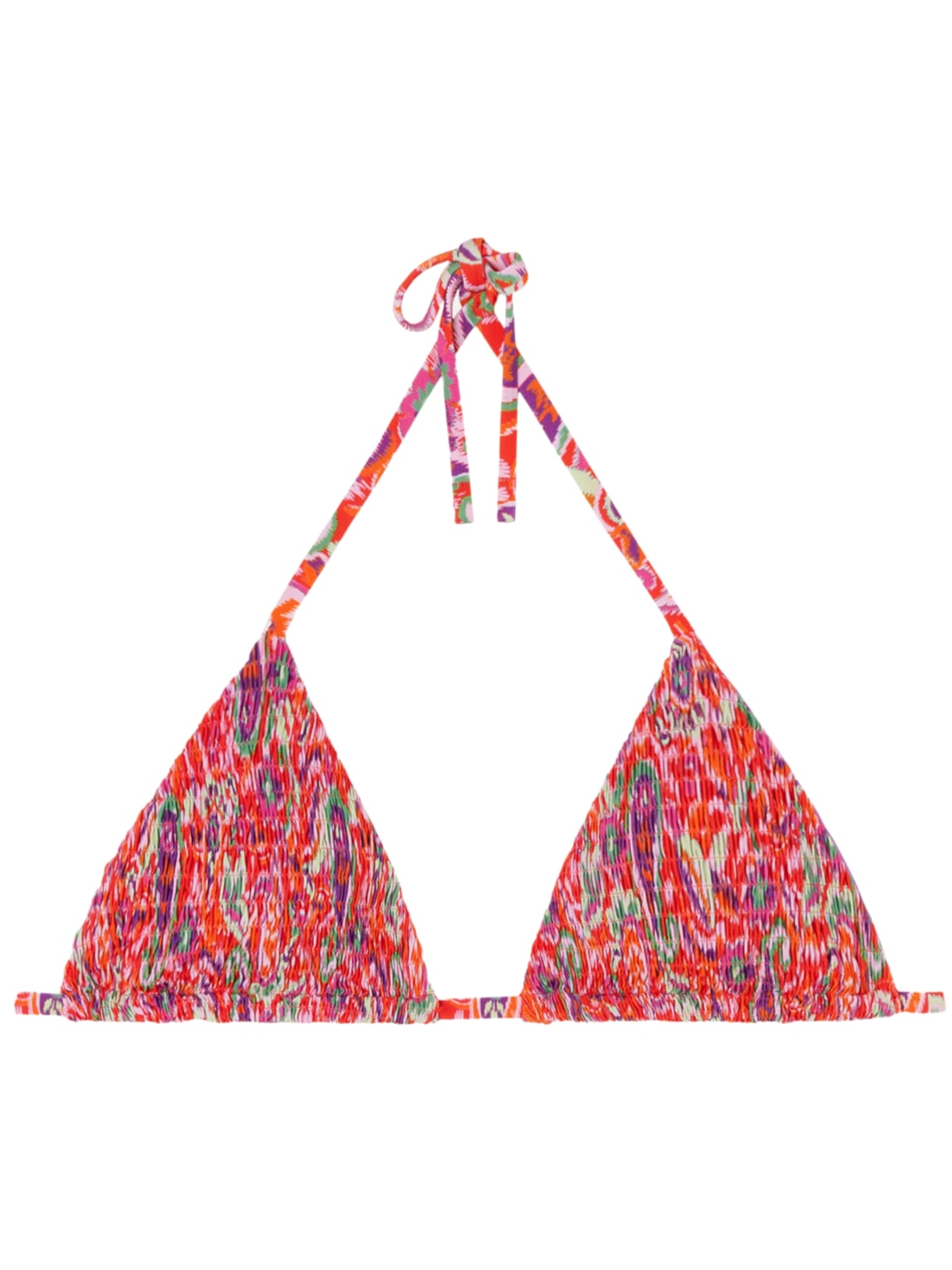 Parte De Cima De Biquíni Cortininha Vibrant Paisley - Vermelho