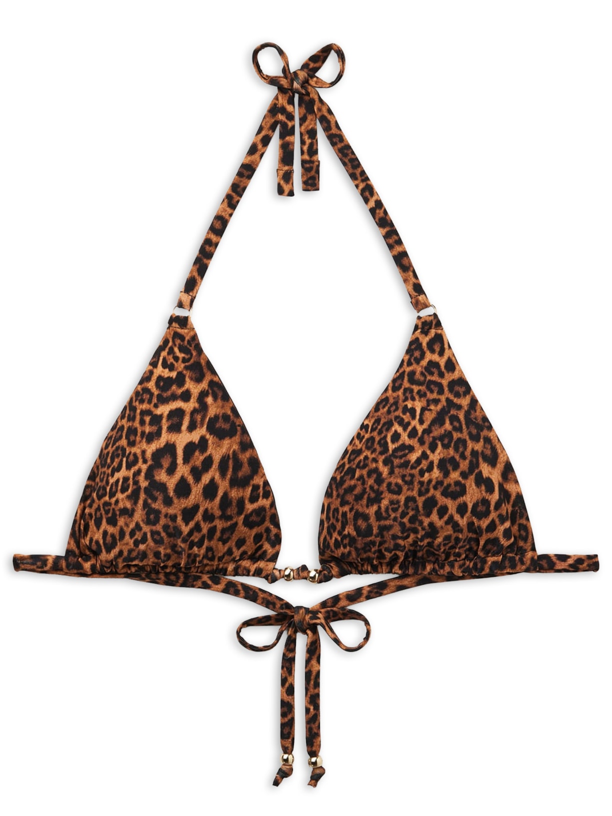 Parte De Cima De Biquíni Cortininha Wild Animalier Marrom Calzedonia