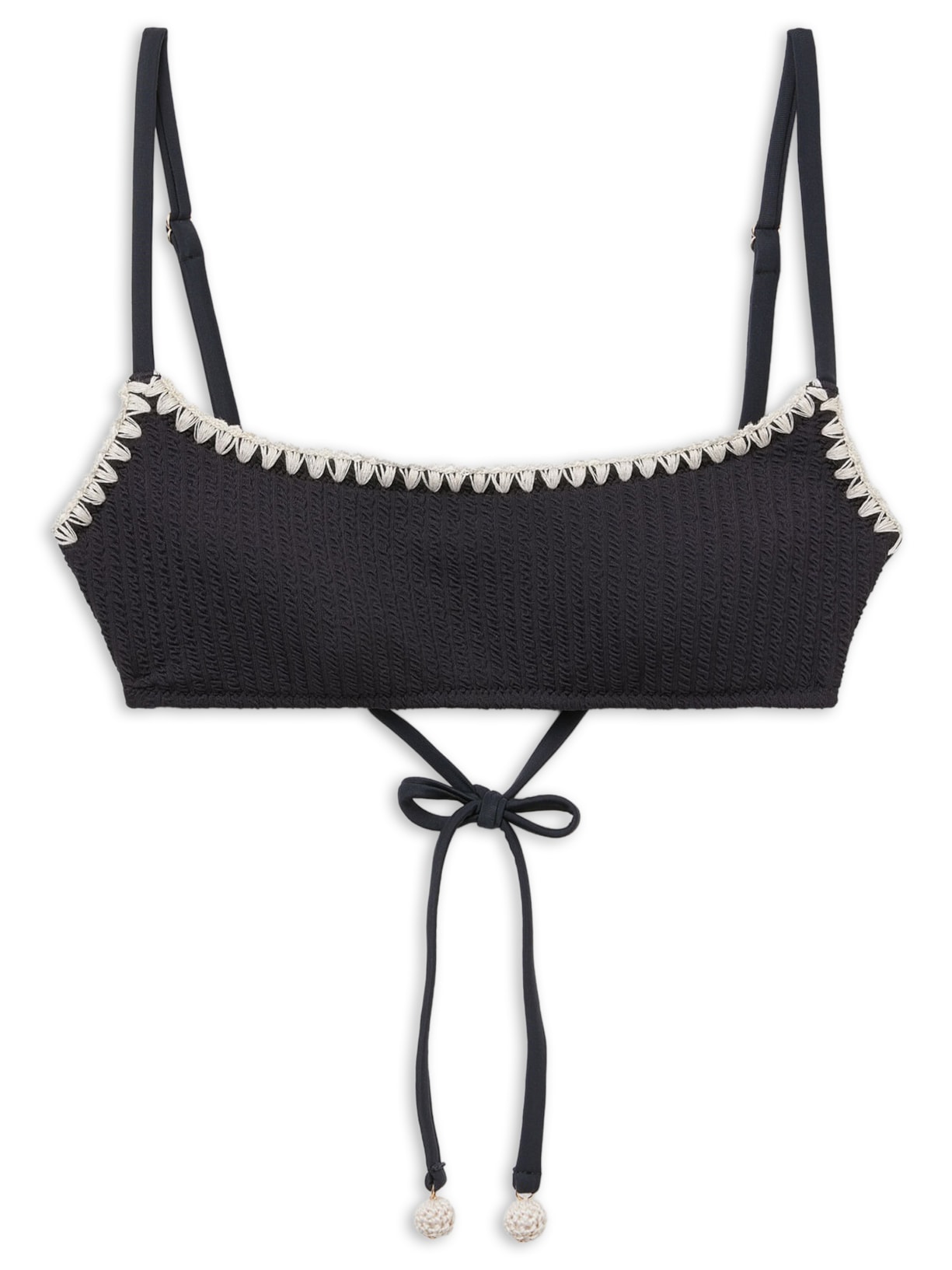 Parte De Cima De Biquíni Estilo Top Bicolor - Preto