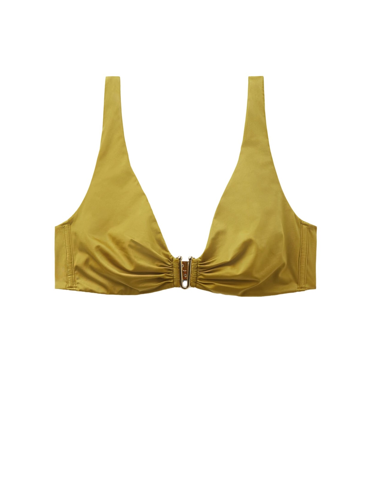 Parte De Cima De Biquíni Estilo Top Shiny Satin Verde Calzedonia
