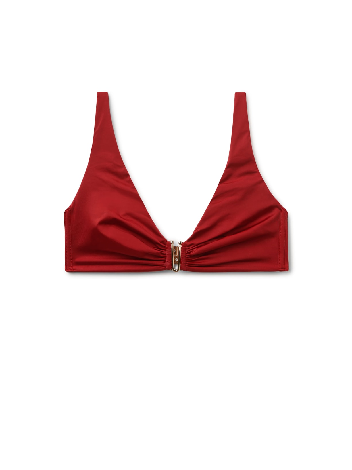 Parte De Cima De Biquíni Estilo Top Shiny Satin Vermelho Calzedonia