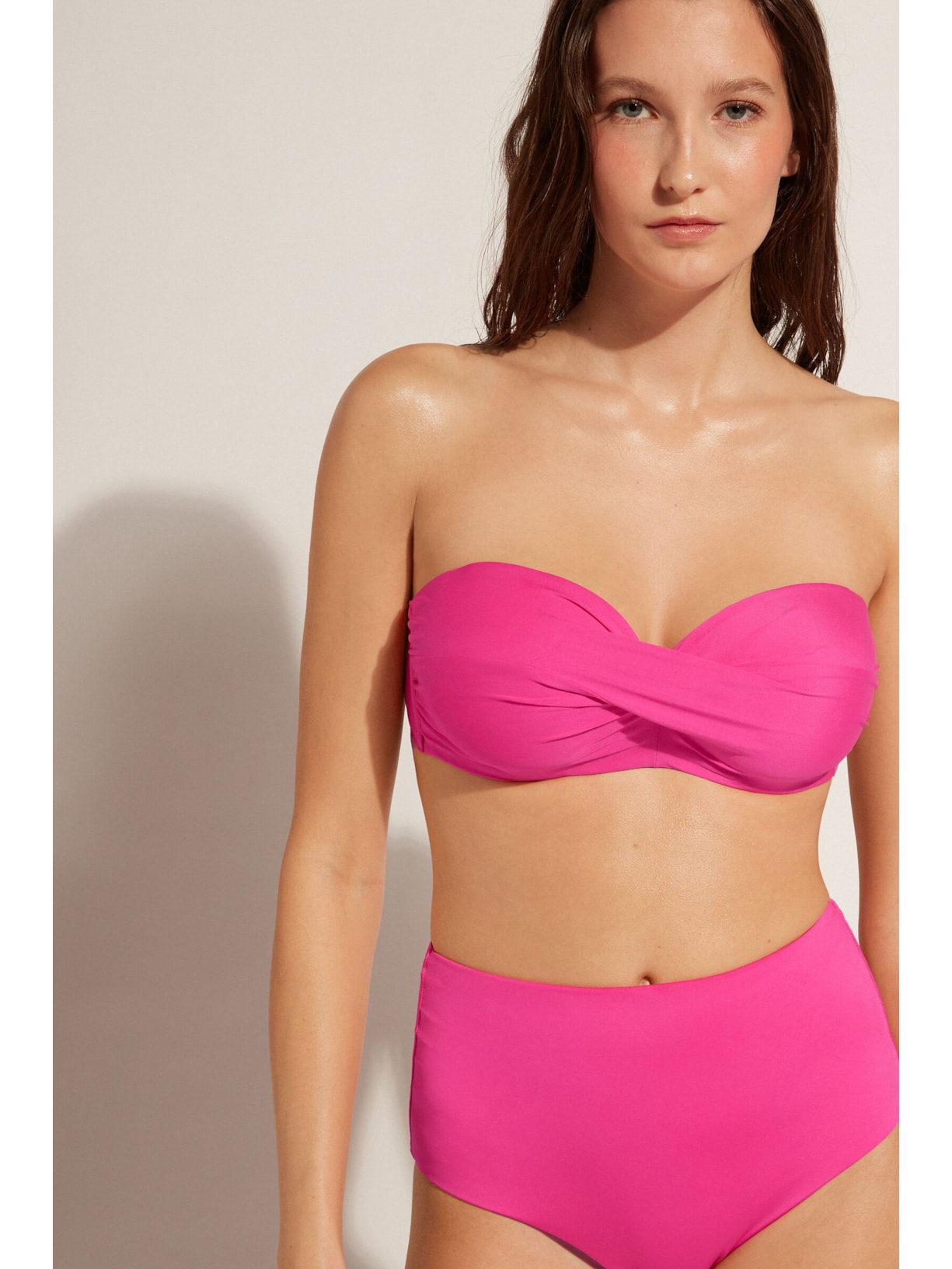 Parte De Cima De Biquíni Faixa Almofadada Indonésia Rosa Calzedonia