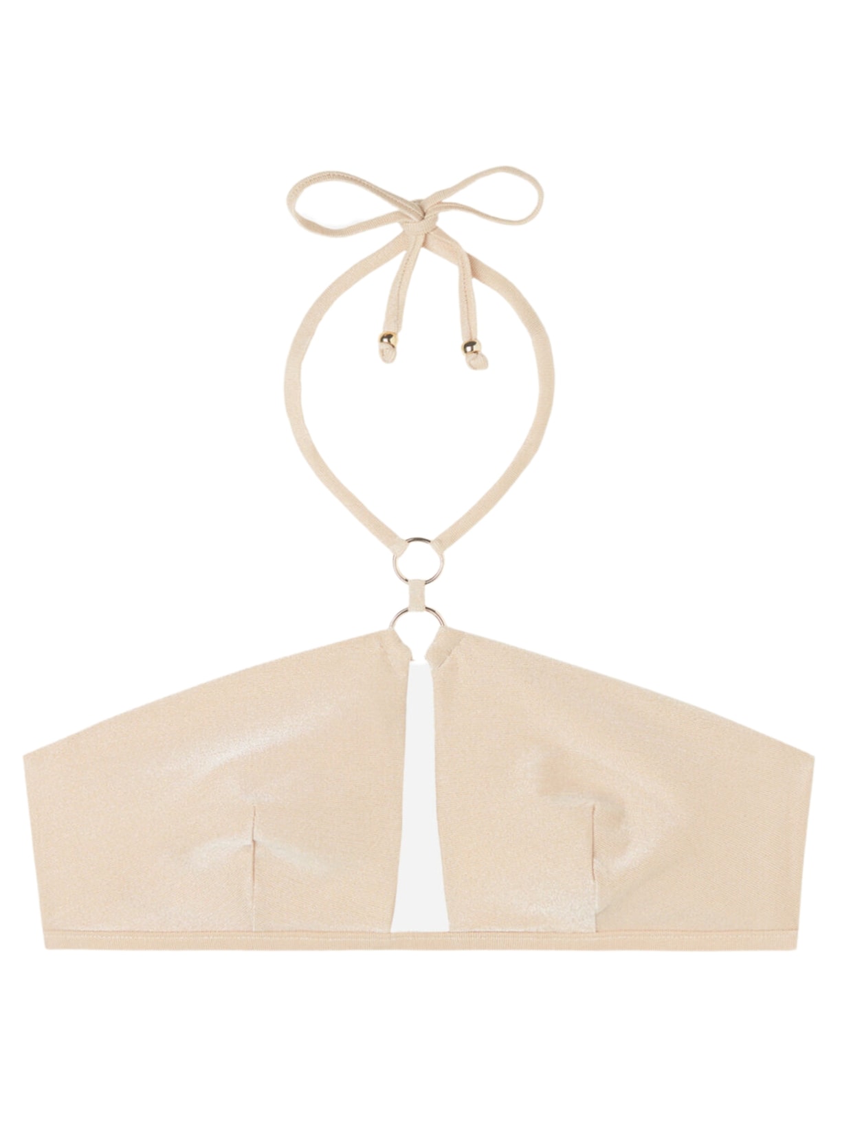 Parte De Cima De Biquíni Faixa Golden Gleam - Off-White