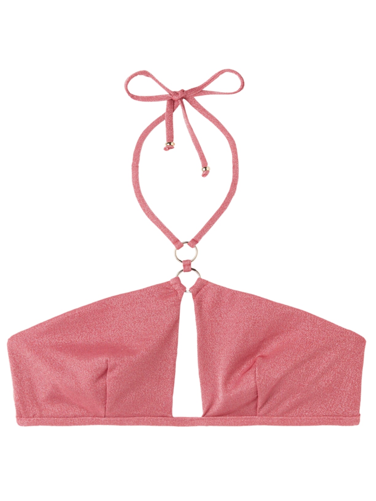 Parte De Cima De Biquíni Faixa Golden Gleam - Rosa