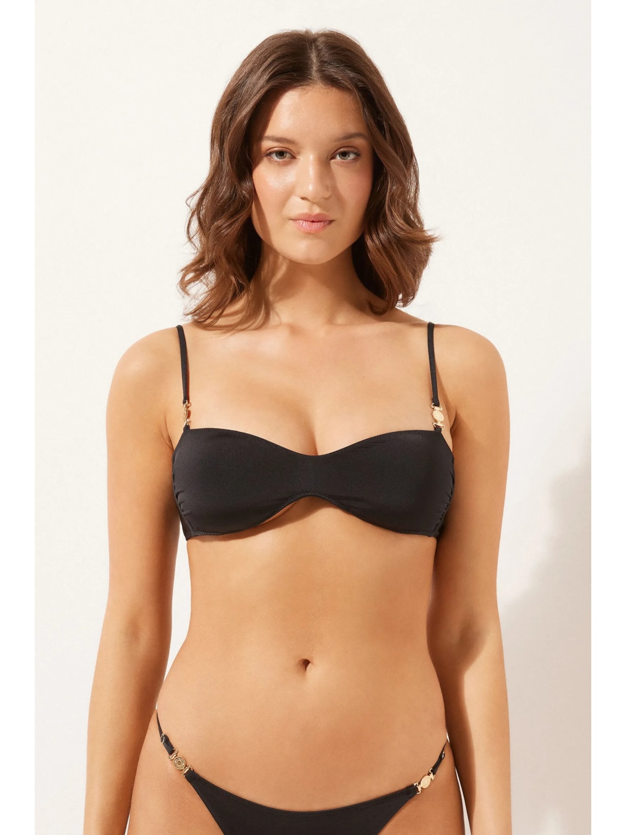 Parte De Cima De Biquíni Faixa Minimal Fit Preto Calzedonia