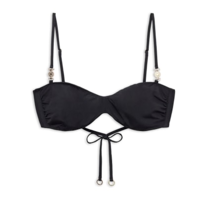 Parte De Cima De Biquíni Faixa Minimal Fit - Preto