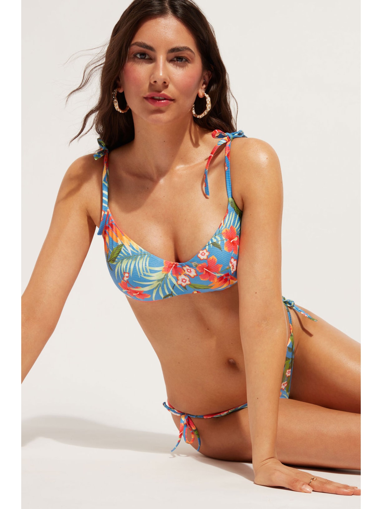 Parte De Cima De Biquíni Maui Azul Calzedonia