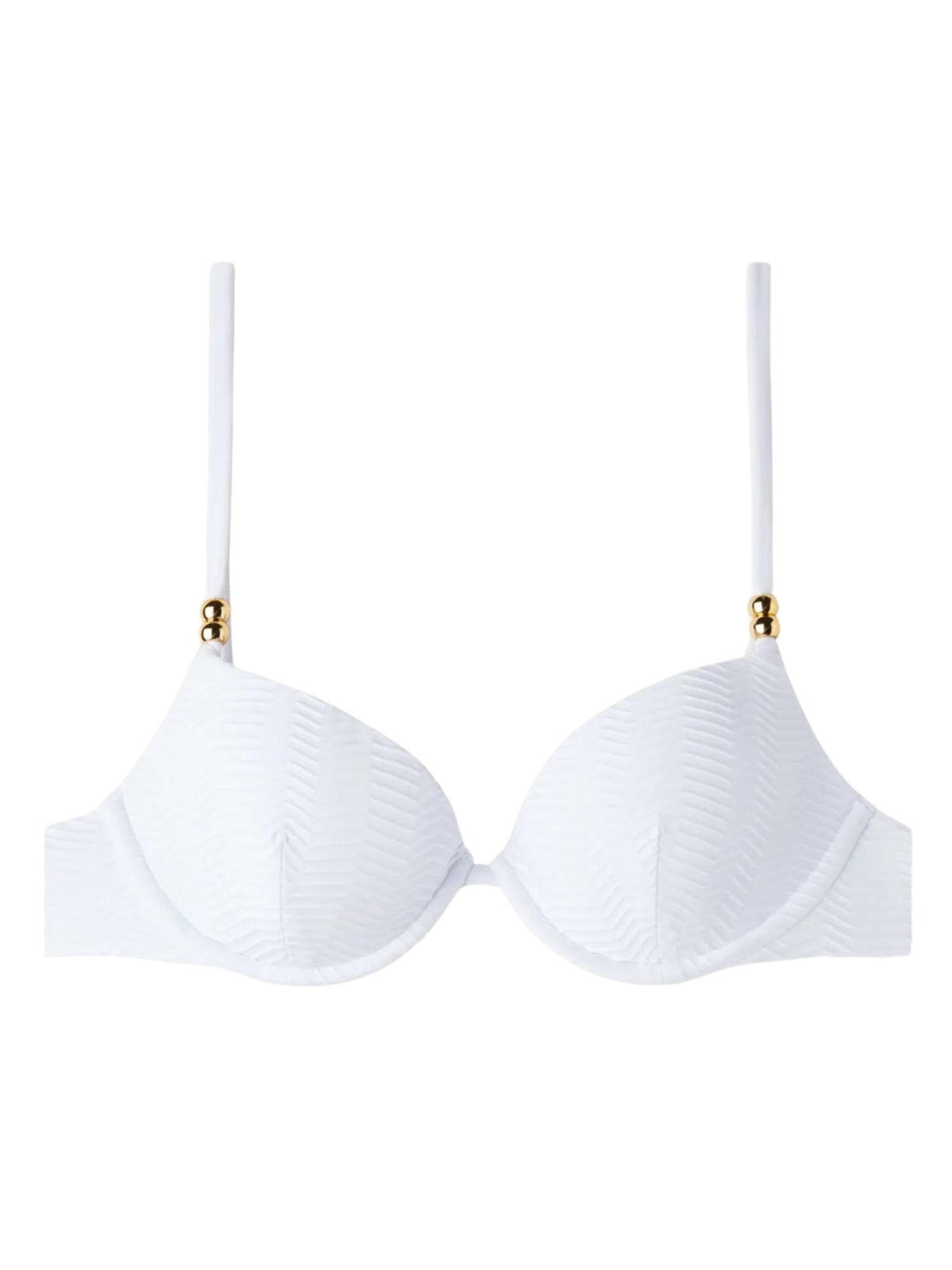 Parte De Cima De Biquíni Push-Up Almofadado Casablanca - Branco