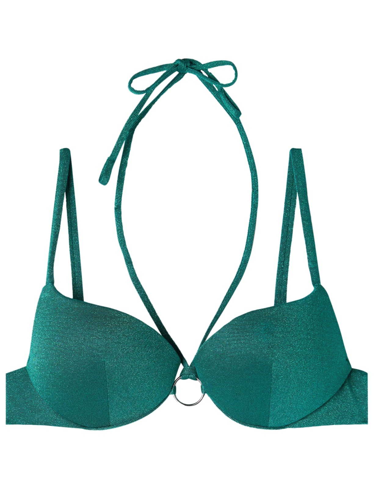 Parte De Cima De Biquíni Push-Up Almofadado Graduado Hollywood - Verde