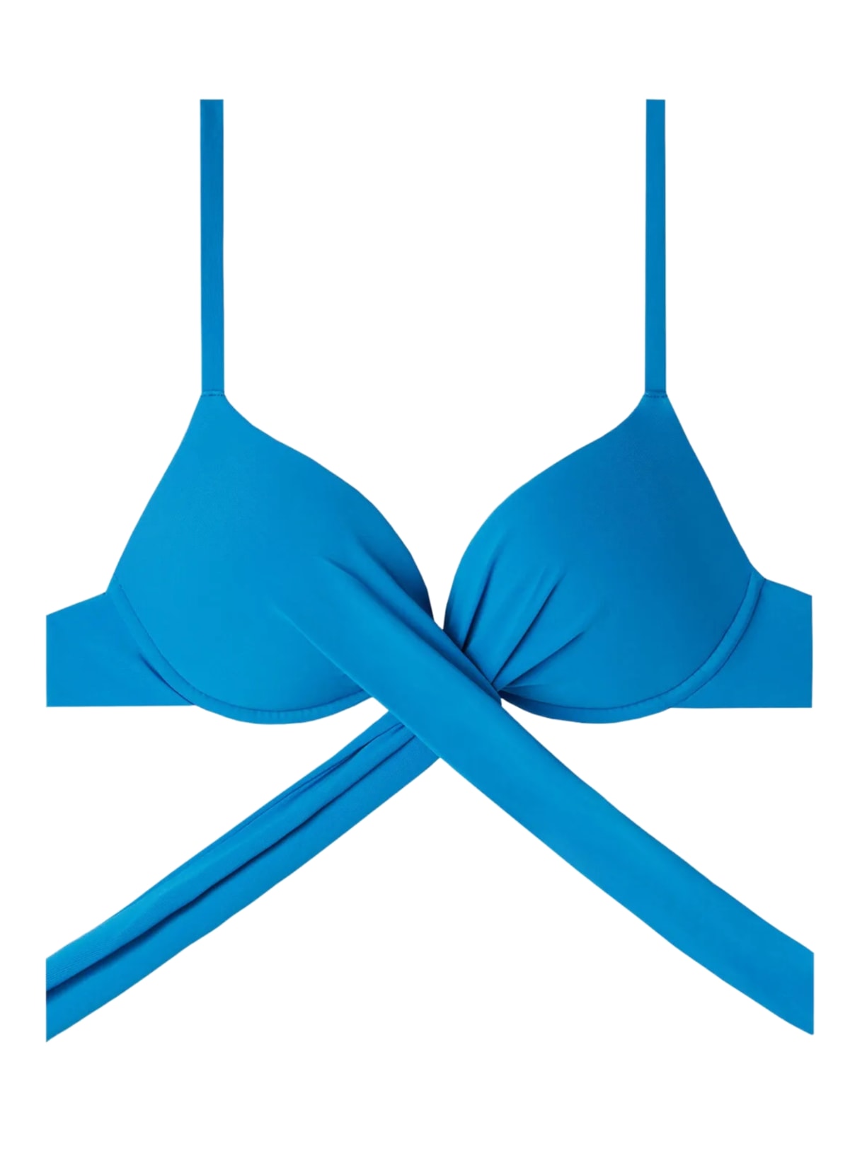 Parte De Cima De Biquíni Push-Up Almofadado Graduado Soft Indonésia - Azul