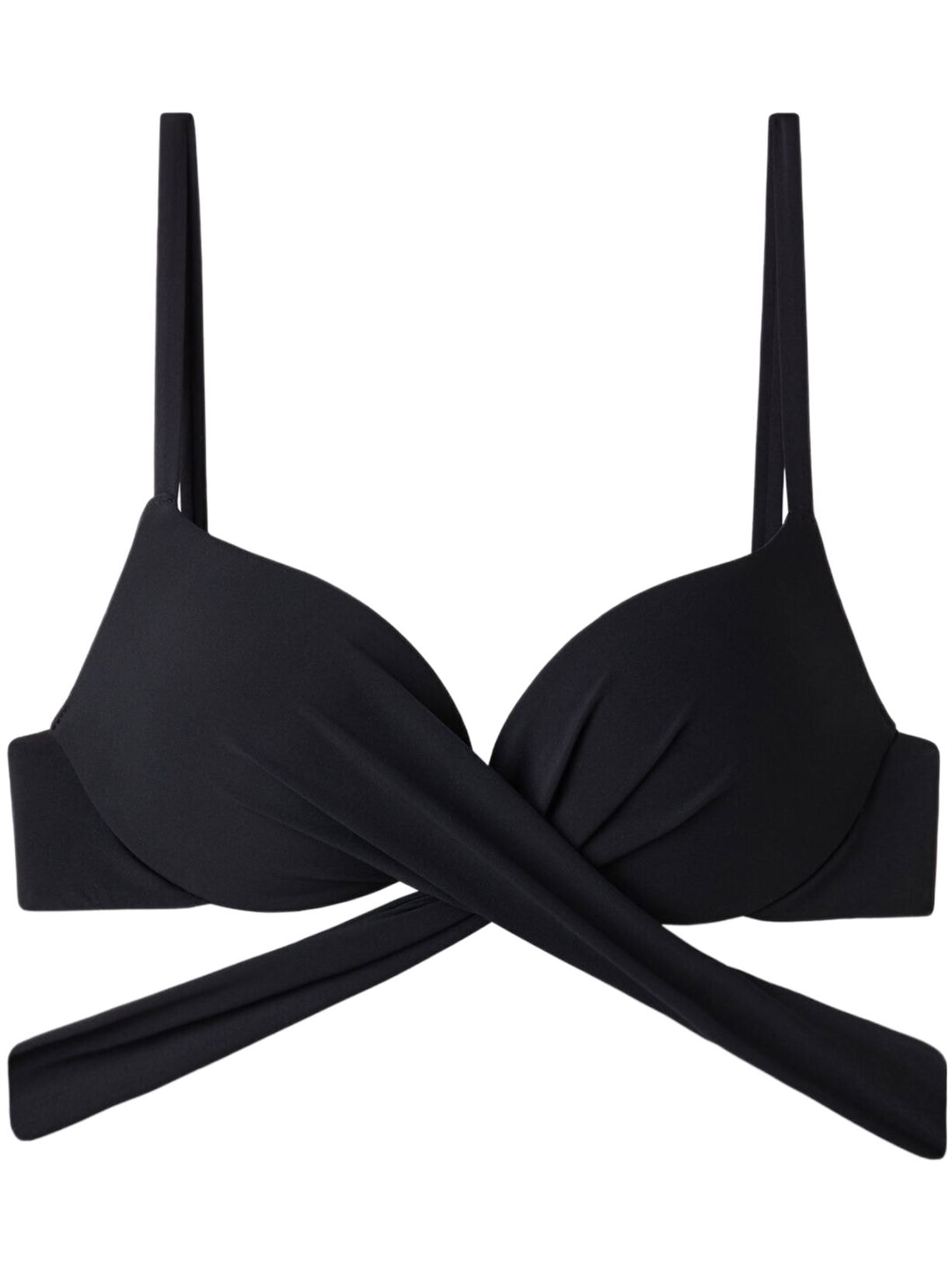 Parte De Cima De Biquíni Push-Up Almofadado Graduado Soft Indonesia - Preto