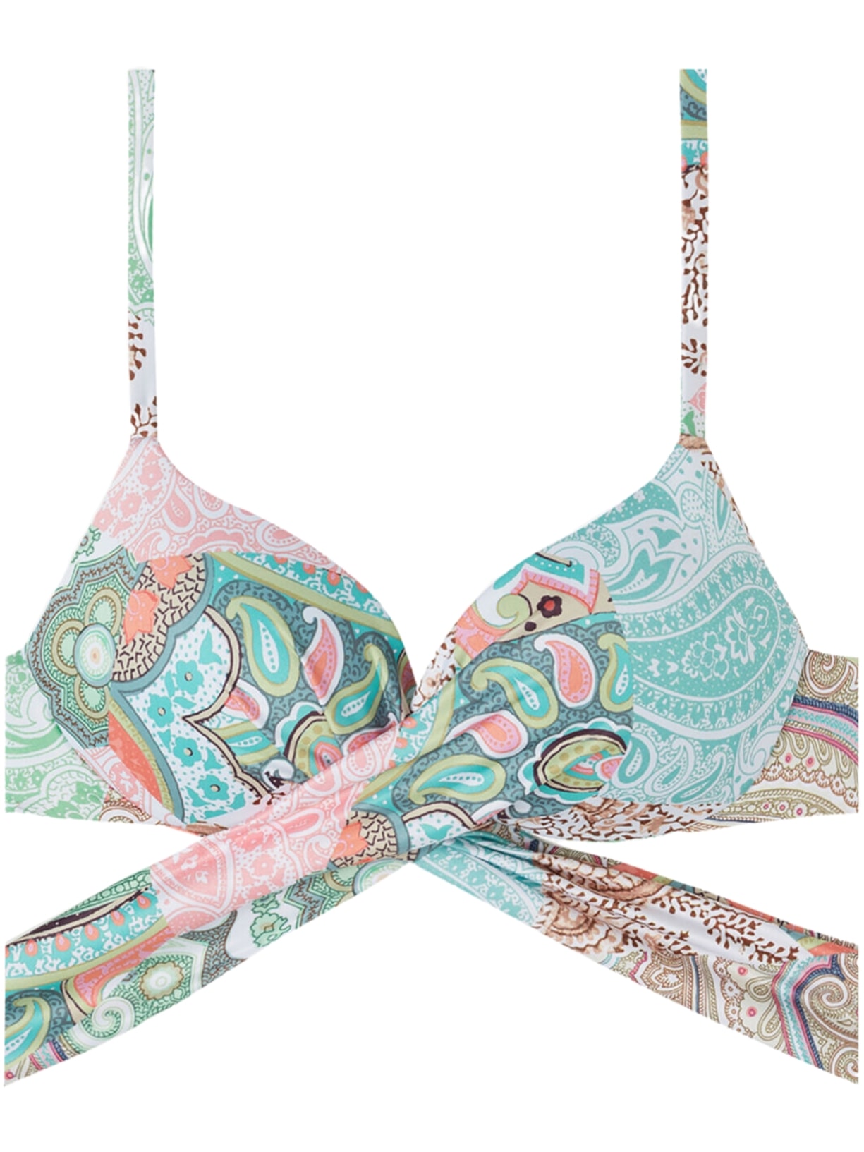 Parte De Cima De Biquíni Push-Up Almofadado Saint Tropez - Colorido
