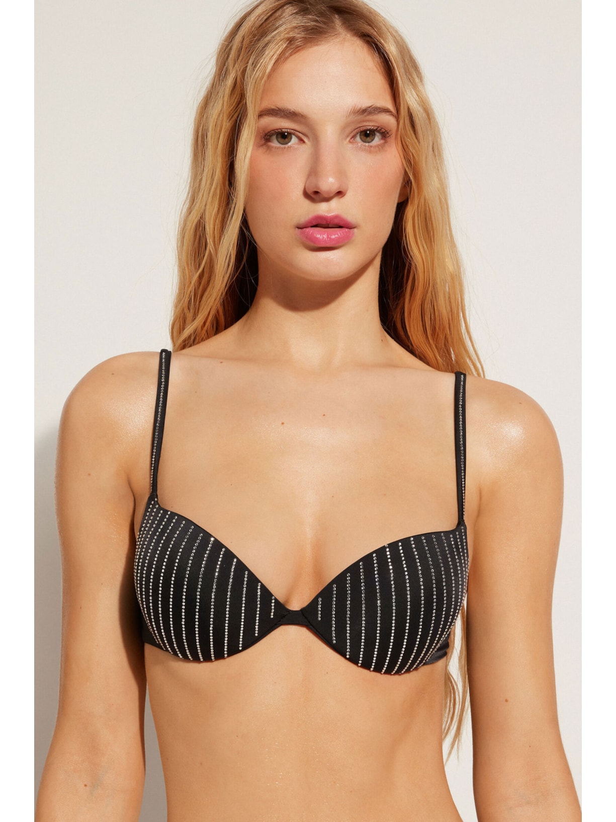 Parte De Cima De Biquíni Push-Up Almofadado Shanghai Preto Calzedonia