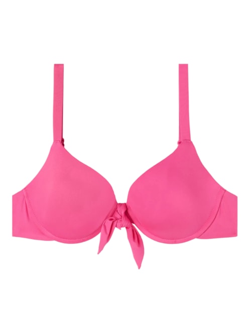 Parte De Cima De Biquíni Push-Up Almofadado Soft Indonésia - Rosa