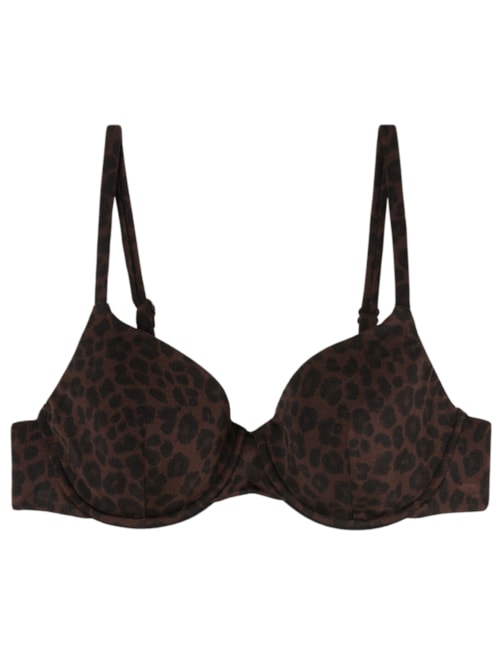 Parte De Cima De Biquíni Push-Up Caimanera - Marrom