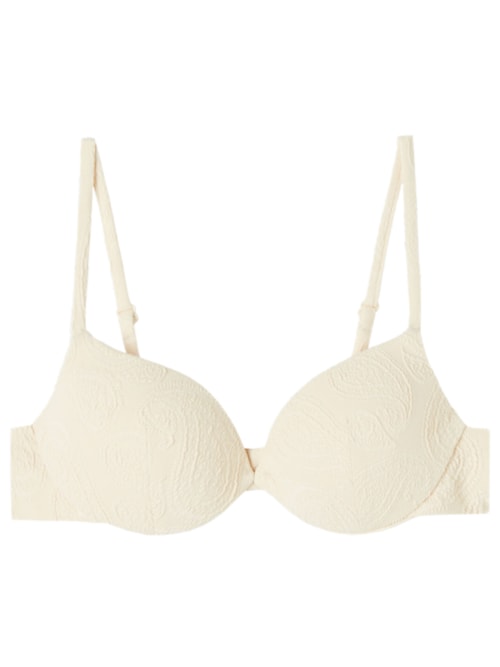 Parte De Cima De Biquíni Push-Up Cashmere Twist - Off-White