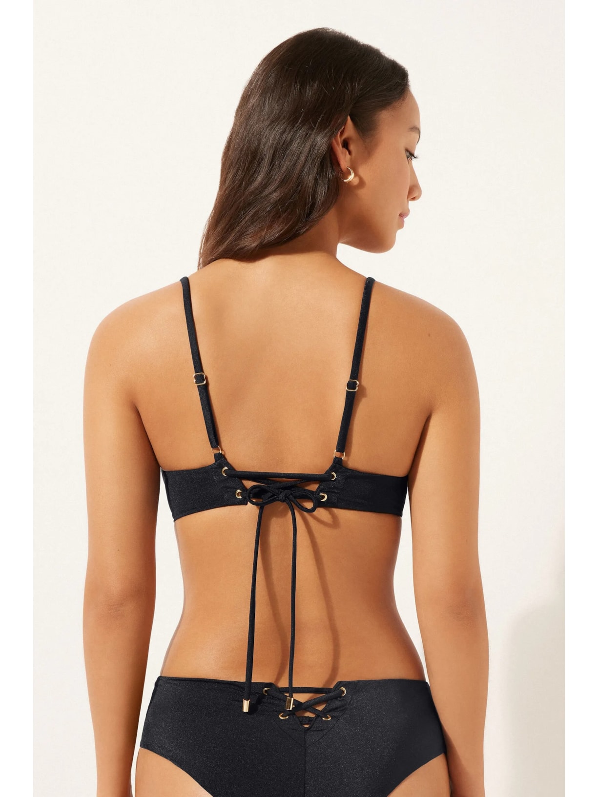 Parte De Cima De Biquíni Push-Up Corset Charm Preto Calzedonia