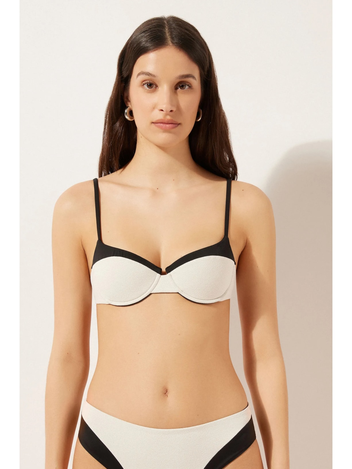 Parte De Cima De Biquíni Push-Up Double Bikini Branco Calzedonia