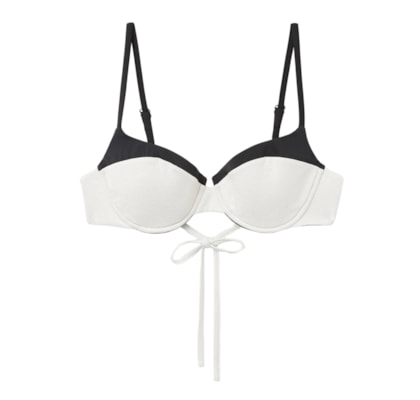 Parte De Cima De Biquíni Push-Up Double Bikini - Branco