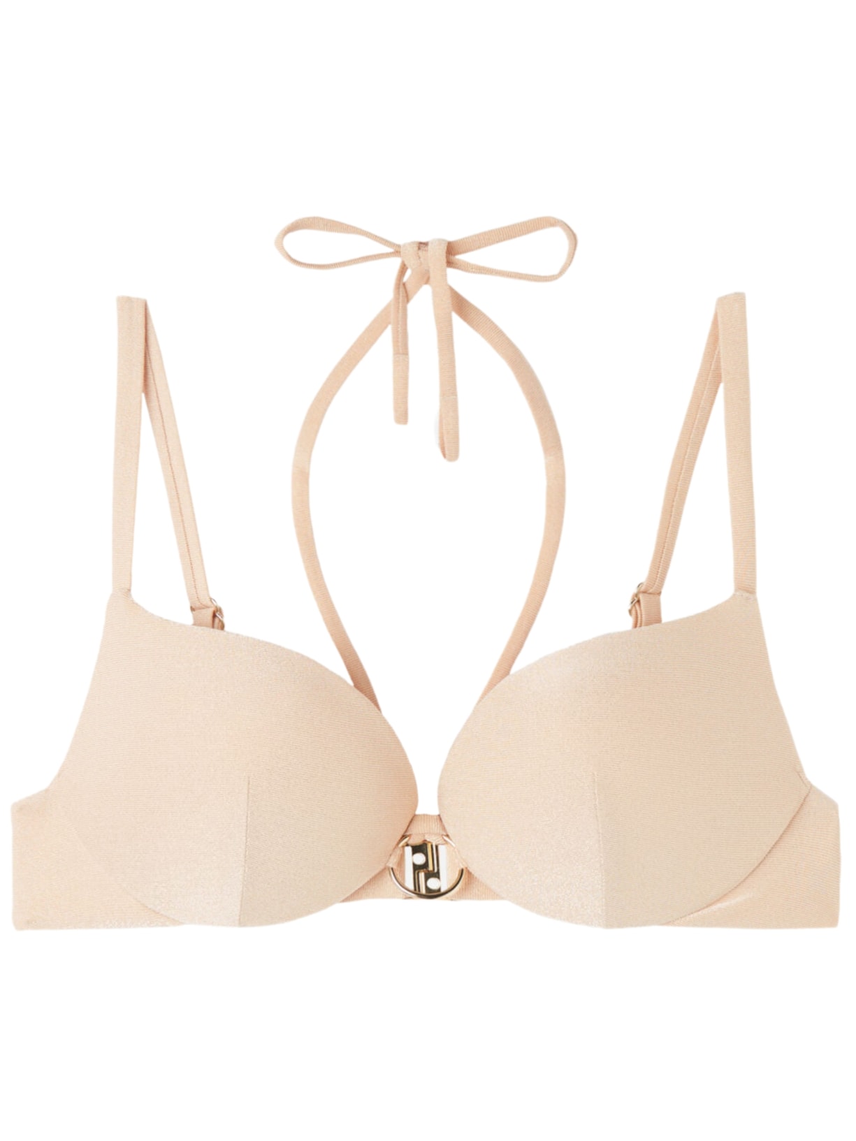 Parte De Cima De Biquíni Push-Up Golden Gleam - Off-White