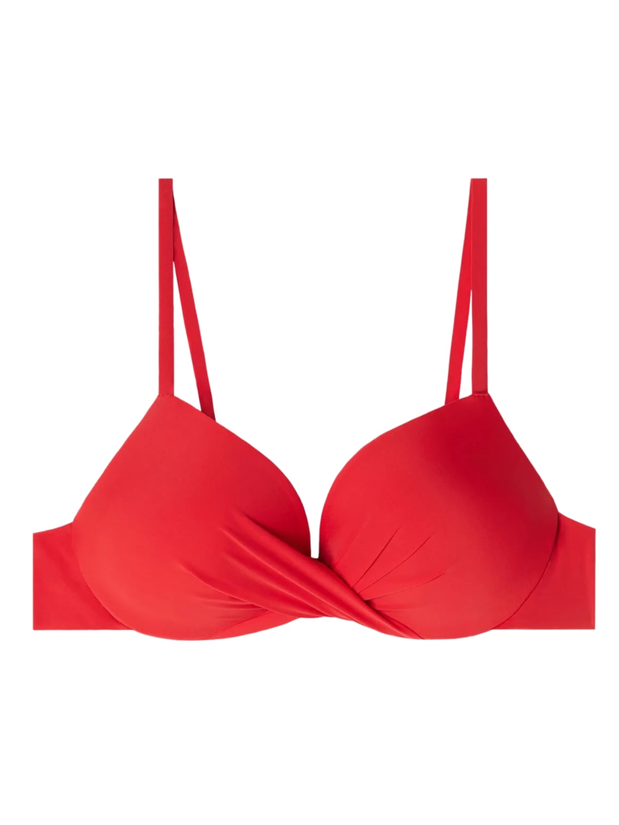 Parte De Cima De Biquíni Push-Up Graduado e Superalmofadado Soft Indonésia - Vermelho