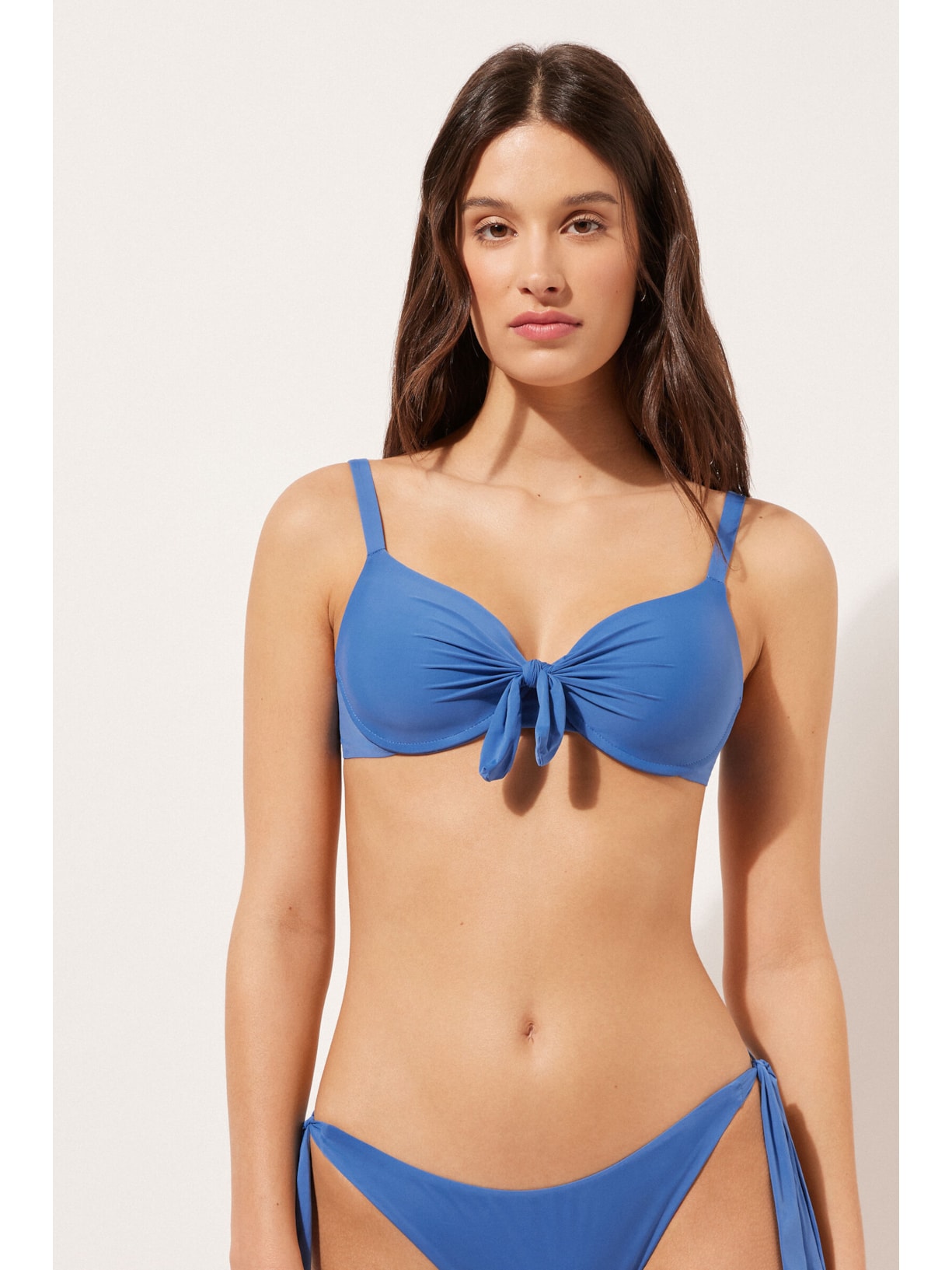 Parte De Cima De Biquíni Push-Up Indonésia Azul Calzedonia