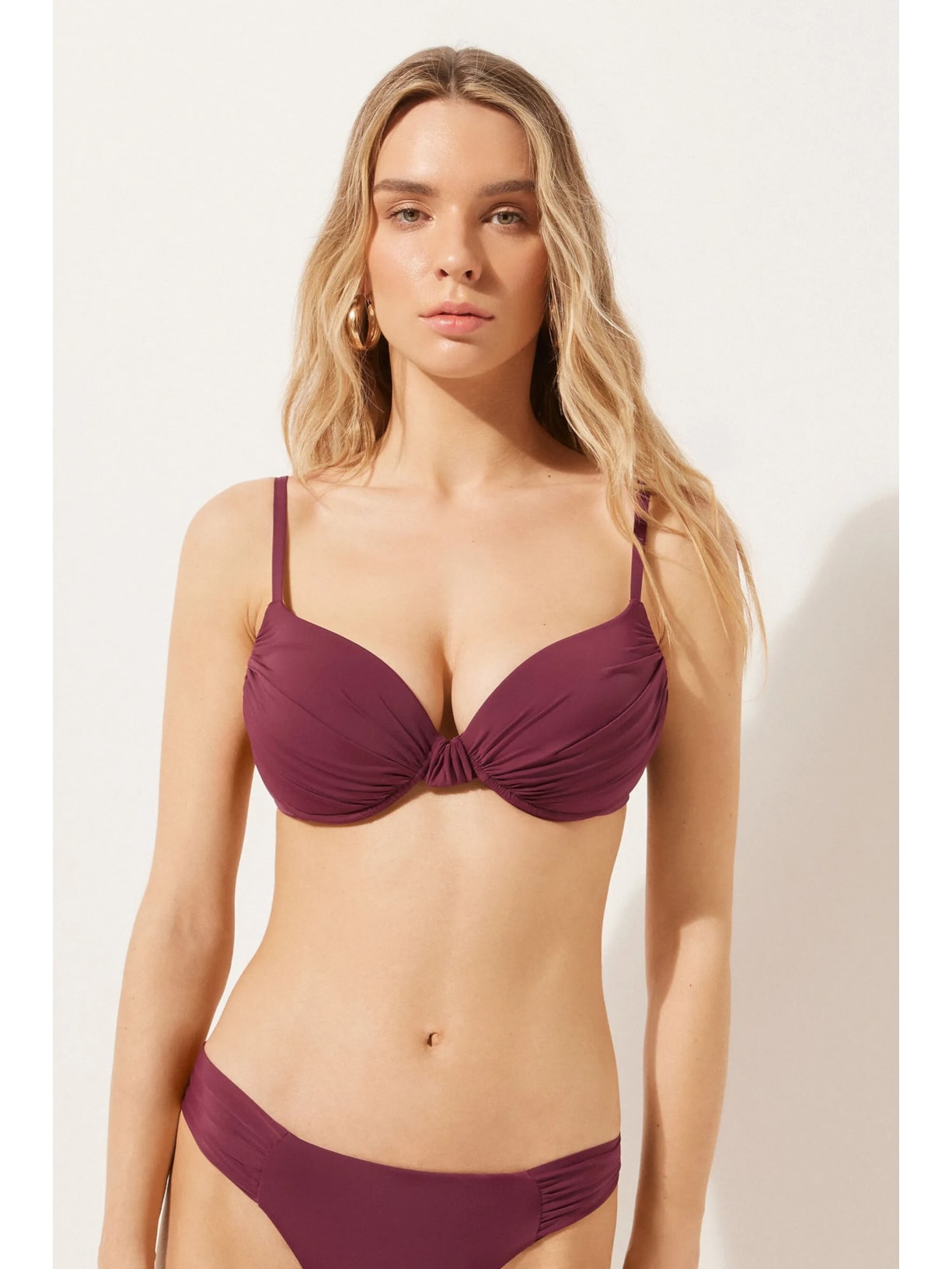 Parte De Cima De Biquíni Push-Up Indonésia Bordô Calzedonia