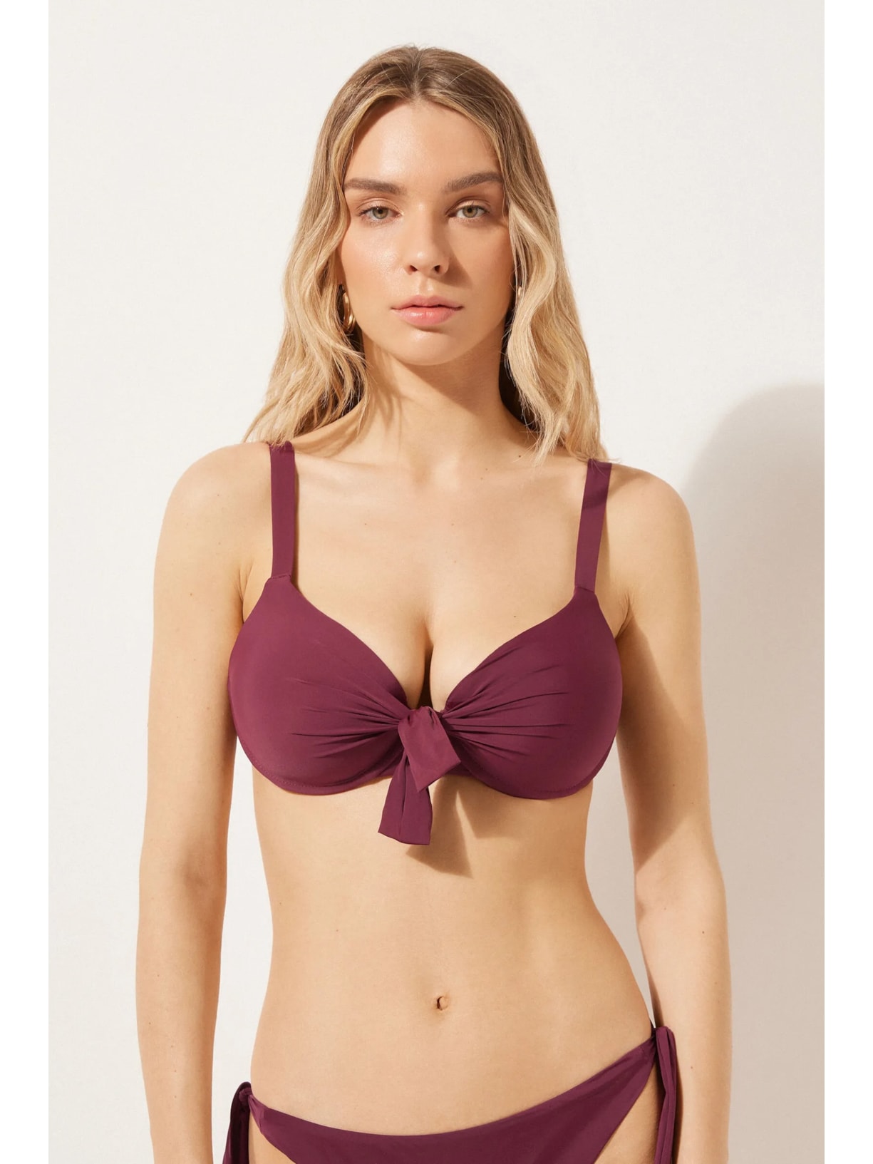 Parte De Cima De Biquíni Push-Up Indonésia Bordô Calzedonia