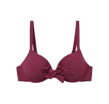 Parte De Cima De Biquíni Push-Up Indonésia - Bordô