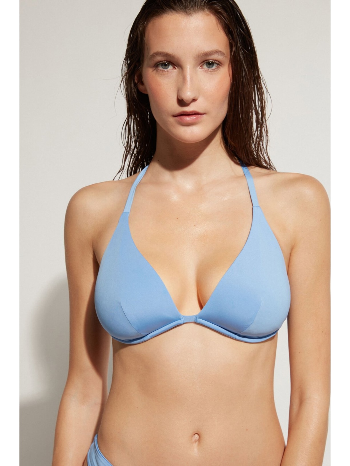 Parte De Cima De Biquíni Push-Up Indonesia Eco Azul Calzedonia
