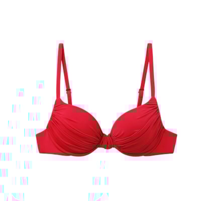 Parte De Cima De Biquíni Push-Up Indonésia - Vermelho