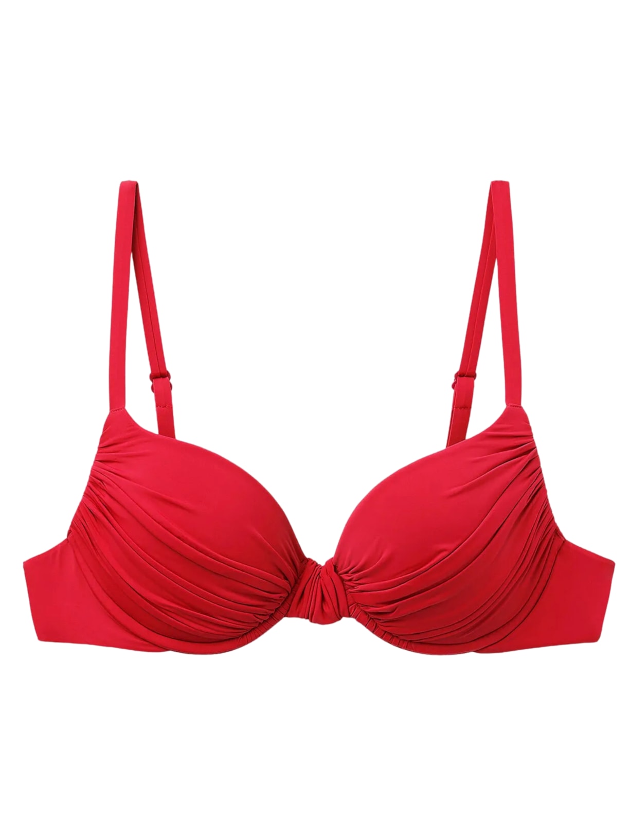 Parte De Cima De Biquíni Push-Up Indonésia - Vermelho