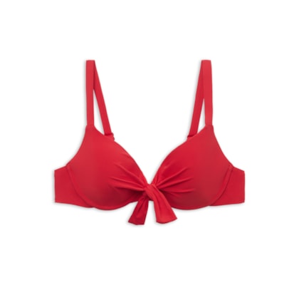 Parte De Cima De Biquíni Push-Up Indonésia - Vermelho