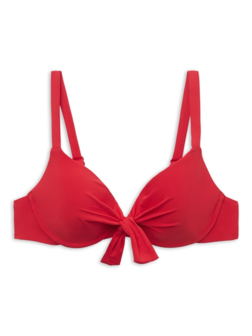 Parte De Cima De Biquíni Push-Up Indonésia - Vermelho
