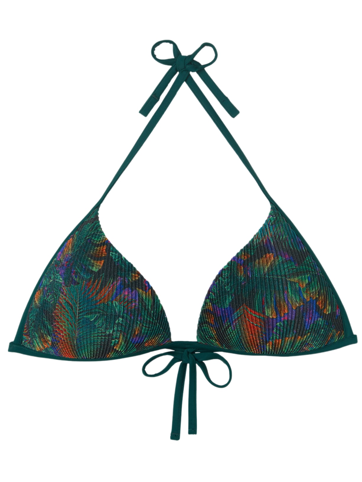 Parte De Cima De Biquíni Push-Up Night Foliage - Verde