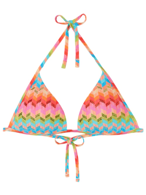 Parte De Cima De Biquíni Push-Up Rainbow - Laranja