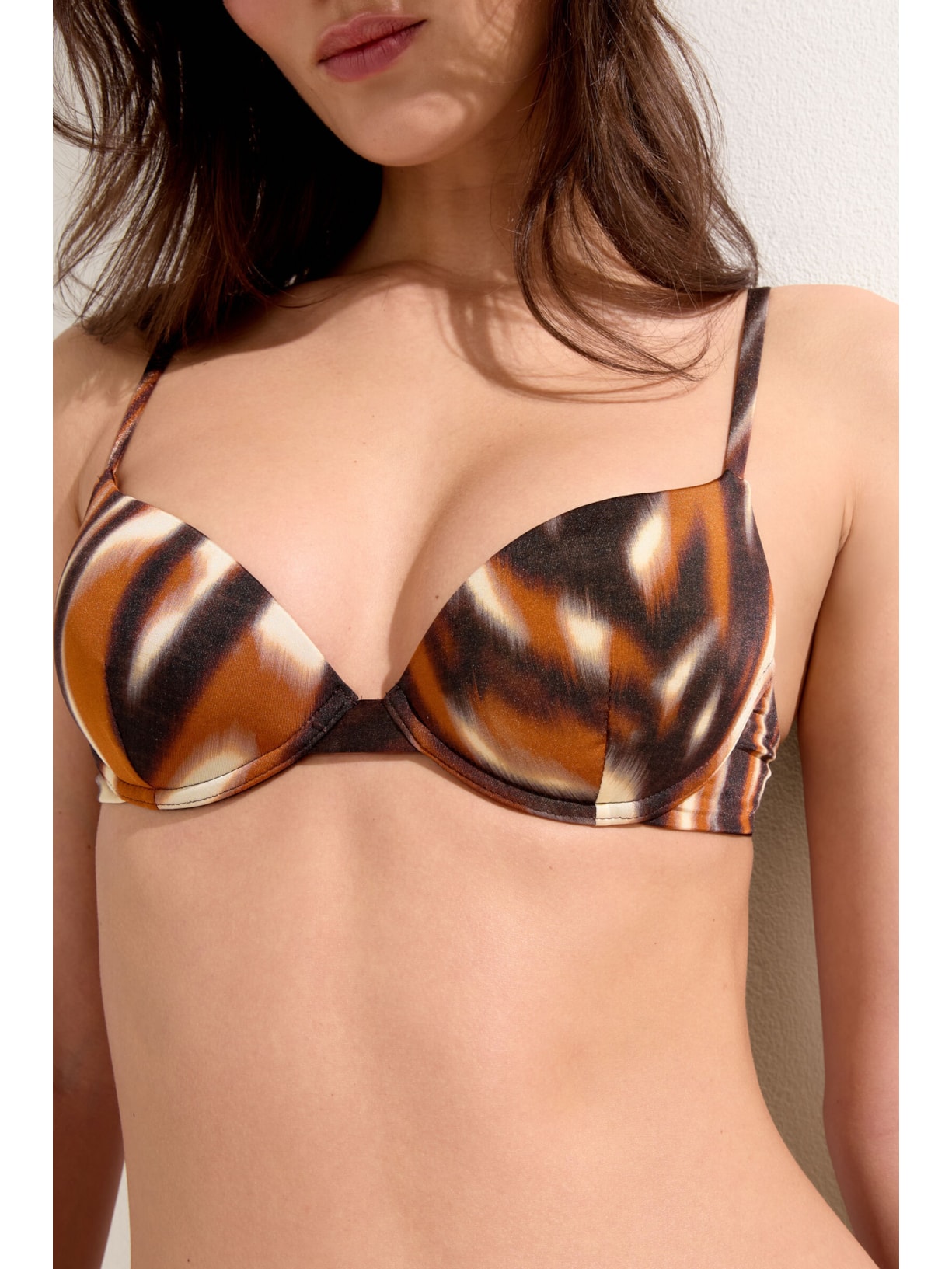 Parte De Cima De Biquíni Push-Up Savage Shades Marrom Calzedonia