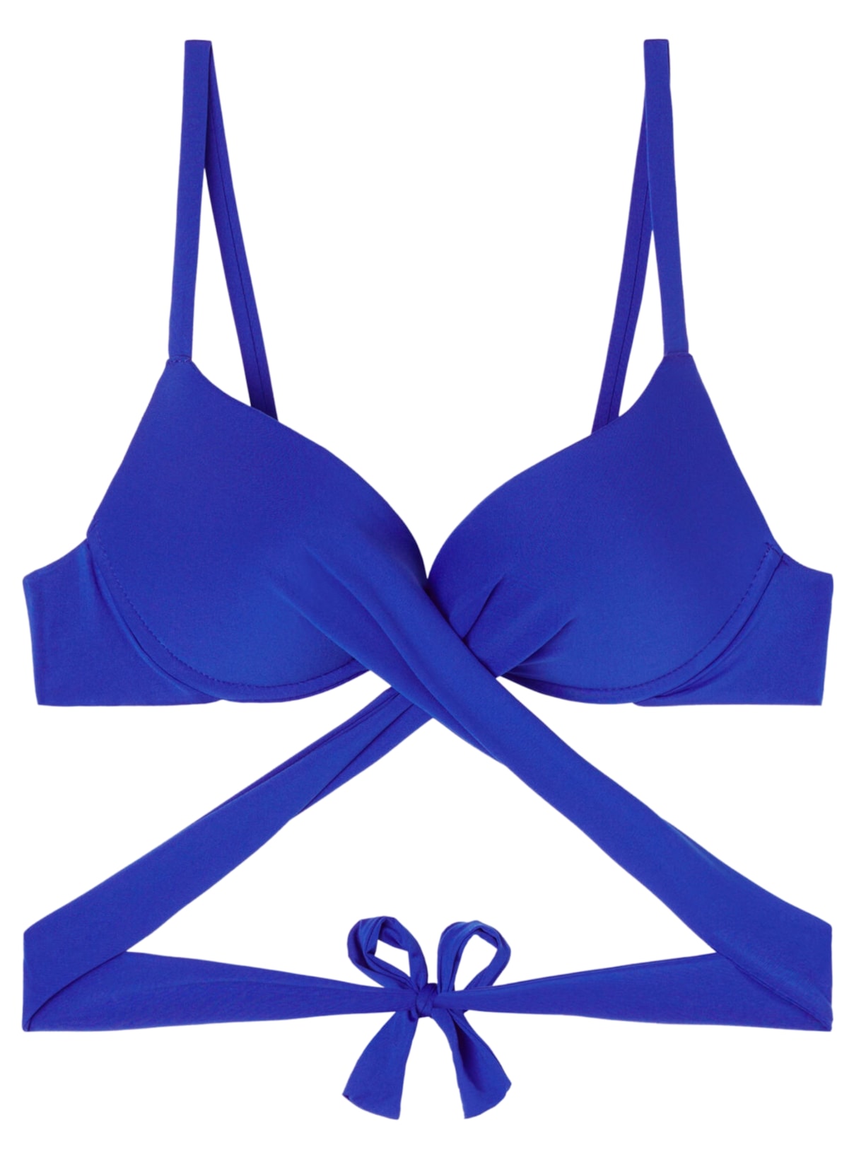 Parte De Cima De Biquíni Push-Up Soft Indonésia - Azul