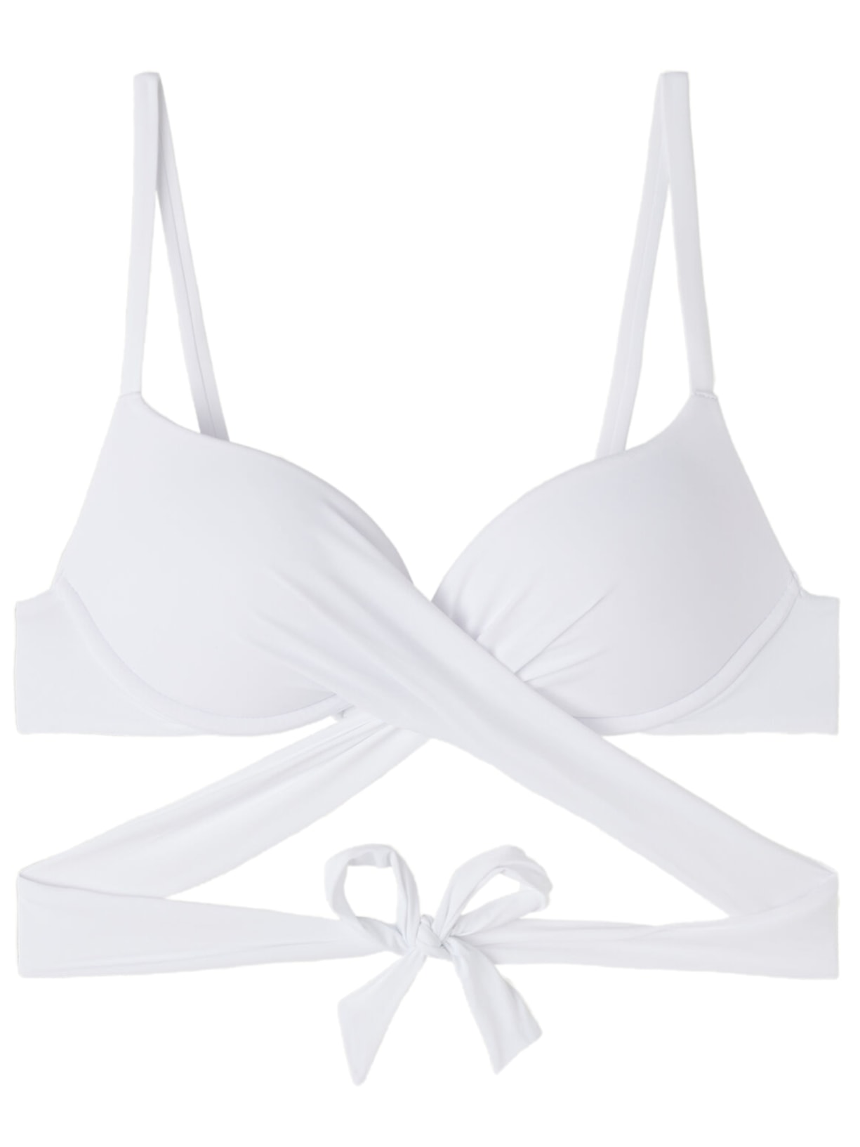 Parte De Cima De Biquíni Push-Up Soft Indonésia - Branco