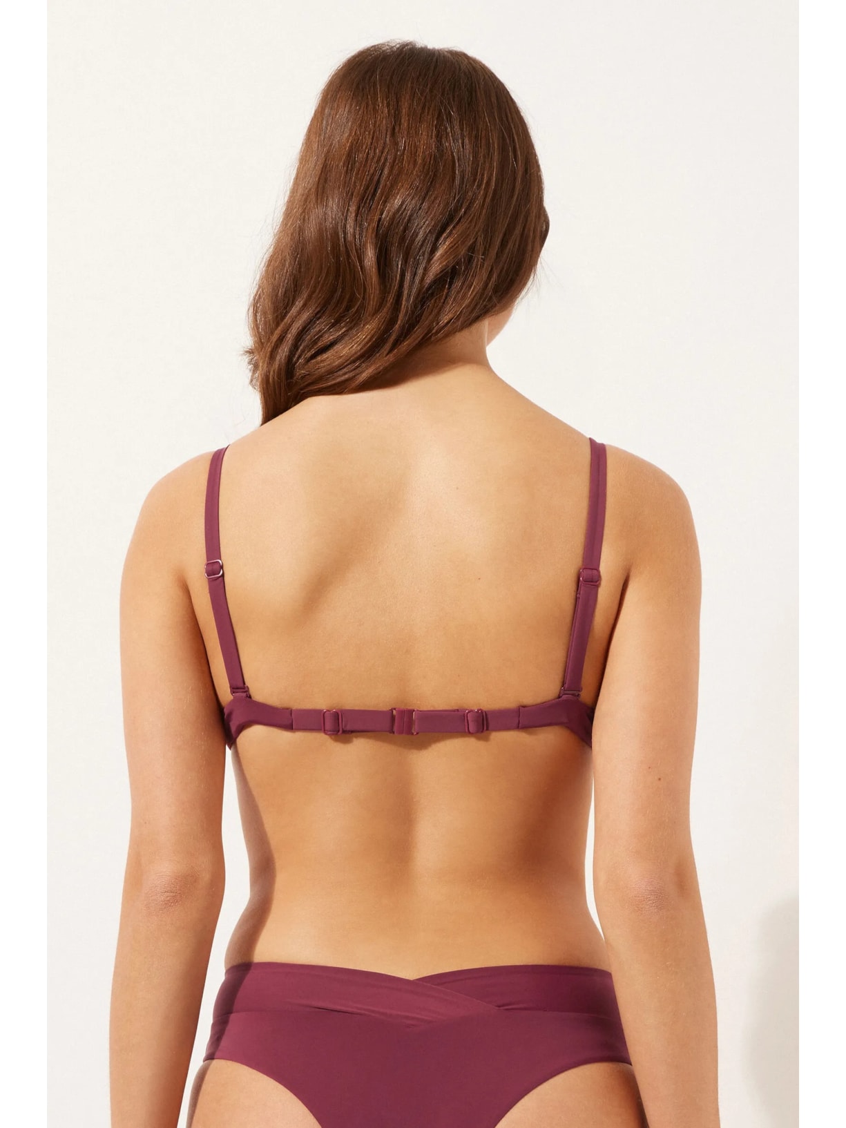 Parte De Cima De Biquíni Super Push-Up Indonésia Bordô Calzedonia